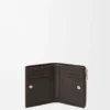 Portefeuille compact Panta en cuir de veau brillant Vintage Brown