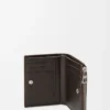 Portefeuille compact Panta en cuir de veau brillant Vintage Brown