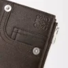 Portefeuille compact Panta en cuir de veau brillant Vintage Brown