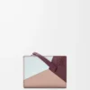 Portefeuille compact Puzzle en cuir de veau classique Frozen/Bordeaux foncé Portefeuille compact Puzzle en cuir de veau classique Frozen/Bordeaux foncé