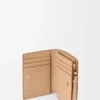 Portefeuille compact Puzzle en cuir de veau classique Ghost/Silky Beige