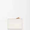 Portefeuille compact Puzzle en cuir de veau classique Ghost/Silky Beige