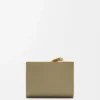 Portefeuille compact Puzzle en cuir de veau classique Ginger/Sea Salt