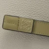 Portefeuille compact zippé en cuir de veau grainé souple Shell Grey/Eucalyptus