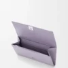 Portefeuille continental Anagram en cuir de veau grainé Dirty Mauve Portefeuille continental Anagram en cuir de veau grainé Dirty Mauve