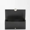 Portefeuille continental Pebble en cuir de veau mini grain Noir Portefeuille continental Pebble en cuir de veau mini grain Noir