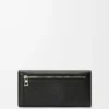Portefeuille continental Pebble en cuir de veau mini grain Noir Portefeuille continental Pebble en cuir de veau mini grain Noir