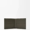 Portefeuille à deux volets Puzzle en cuir de veau classique Dark Khaki