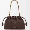 Portefeuille Flamenco moyen en cuir d’agneau nappa souple, couleur marron foncé Portefeuille Flamenco moyen en cuir d’agneau nappa souple, couleur marron foncé