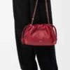 Portefeuille Flamenco moyen en cuir d&rsquo;agneau nappa souple rouge brûlé