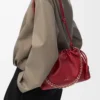 Portefeuille Flamenco moyen en cuir d&rsquo;agneau nappa souple rouge brûlé