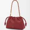 Portefeuille Flamenco moyen en cuir d&rsquo;agneau nappa souple rouge brûlé