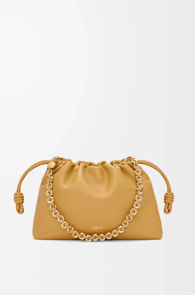 Portefeuille Flamenco moyen en cuir d&rsquo;agneau nappa souple Sahara