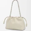 Portefeuille Flamenco moyen en cuir d&rsquo;agneau nappa souple Sea Salt