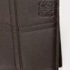 Portefeuille Panta à deux volets en cuir de veau brillant Vintage Brown