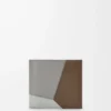 Portefeuille Puzzle à deux volets en cuir de veau classique marron hiver/gris cendré