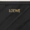 Portefeuille zippé slim à nœud en anguille Noir Portefeuille zippé slim à nœud en anguille Noir