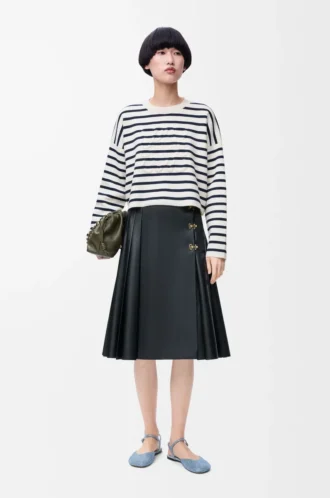 Pull Anagram en laine Blanc cassé/Bleu marine