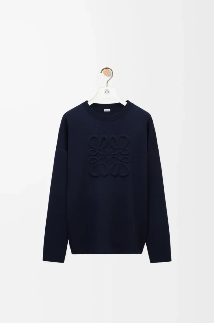 Pull Anagram en laine bleu marine