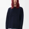 Pull Anagram en laine bleu marine