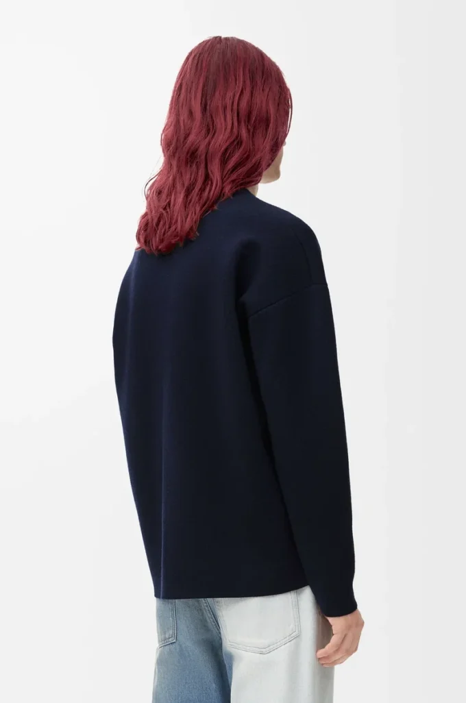 Pull Anagram en laine bleu marine