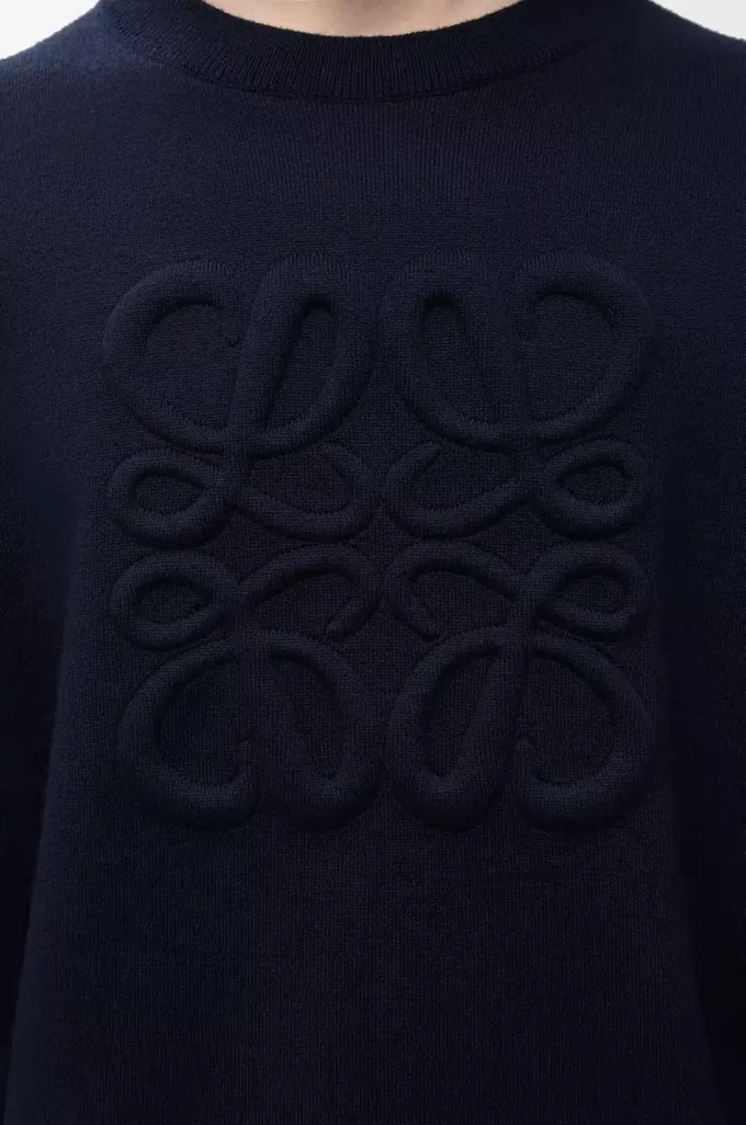 Pull Anagram en laine bleu marine
