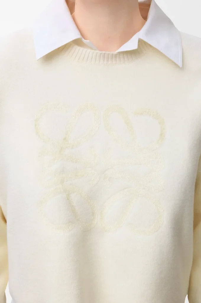Pull Anagram en laine mélangée Blanc