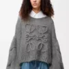 Pull Anagram en mohair gris chiné