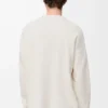 Pull Anagram à poche en coton mélangé beige/gris