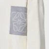 Pull Anagram à poche en coton mélangé beige/gris