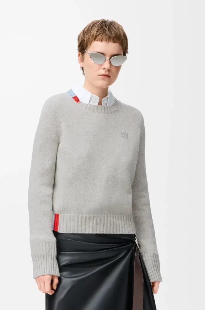 Pull en cachemire Bleu clair/Multicolore