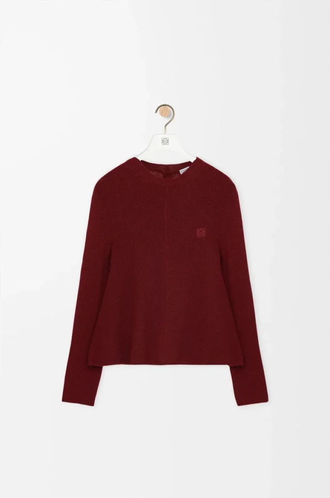 Pull en cachemire Bordeaux