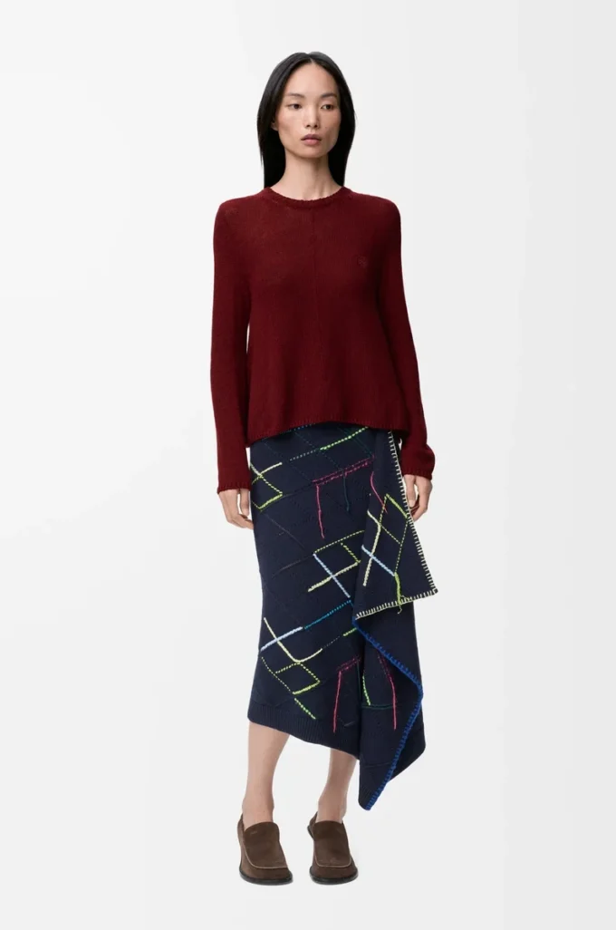 Pull en cachemire Bordeaux