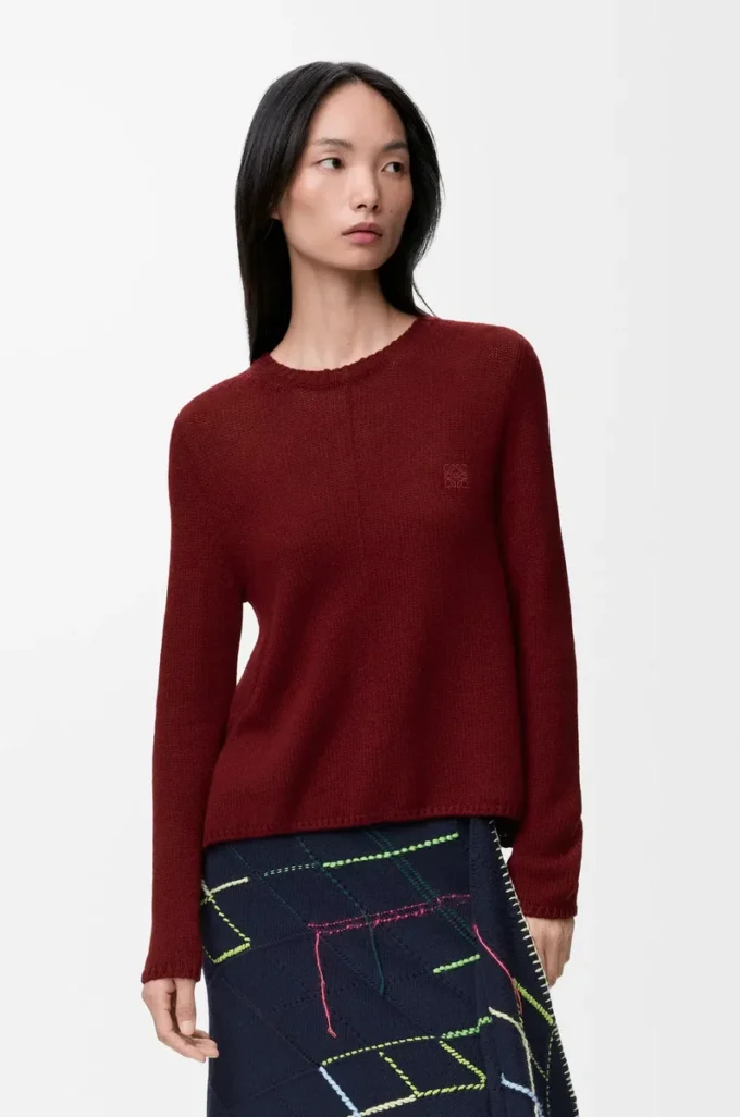 Pull en cachemire Bordeaux