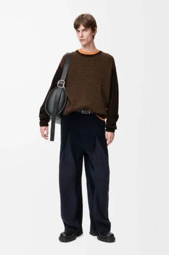 Pull en cachemire marron/marron foncé