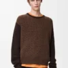Pull en cachemire marron/marron foncé