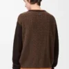 Pull en cachemire marron/marron foncé