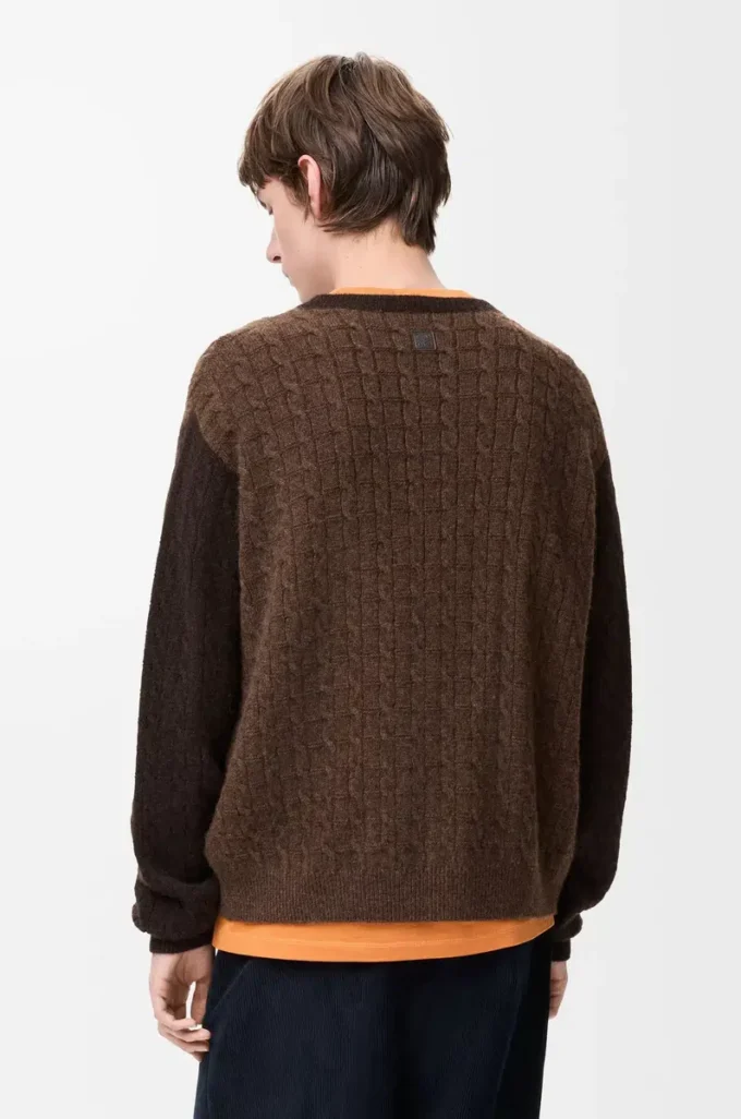 Pull en cachemire marron/marron foncé