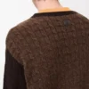 Pull en cachemire marron/marron foncé