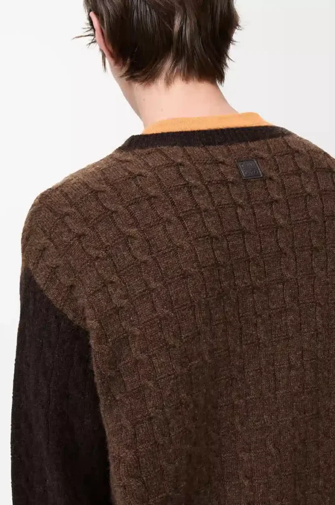 Pull en cachemire marron/marron foncé