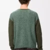 Pull en cachemire vert clair/vert kaki