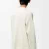 Pull en coton mélangé blanc/gris clair