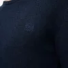 Pull en coton mélangé bleu marine