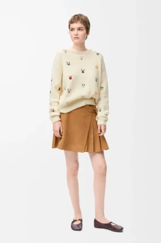 Pull en laine Blanc/Multicolore