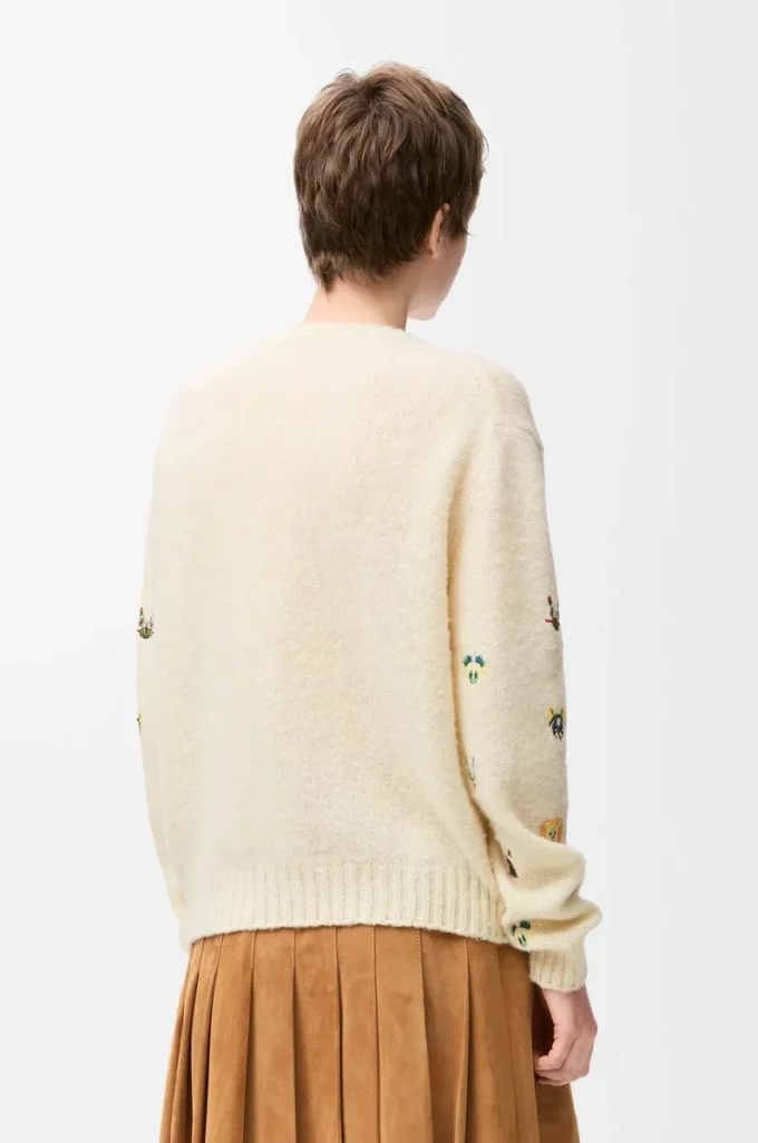 Pull en laine Blanc/Multicolore