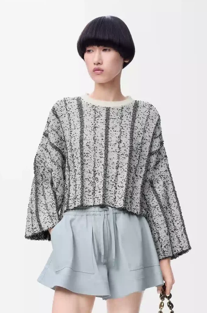 Pull en laine Blanc/Noir