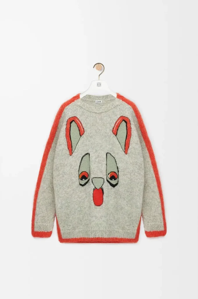 Pull en laine Blanc/Orange/Bleu