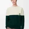 Pull en laine Blanc/Vert