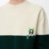 Pull en laine Blanc/Vert