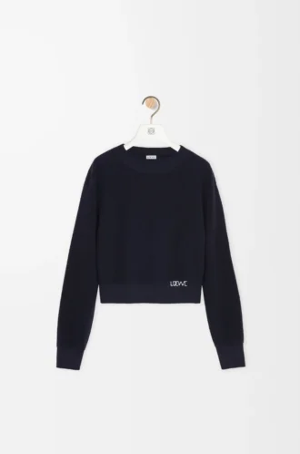 Pull en laine bleu marine